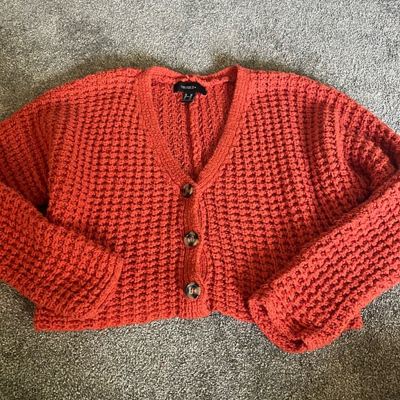 women’s orange forever 21 cardigan! - Picture 1 of 3